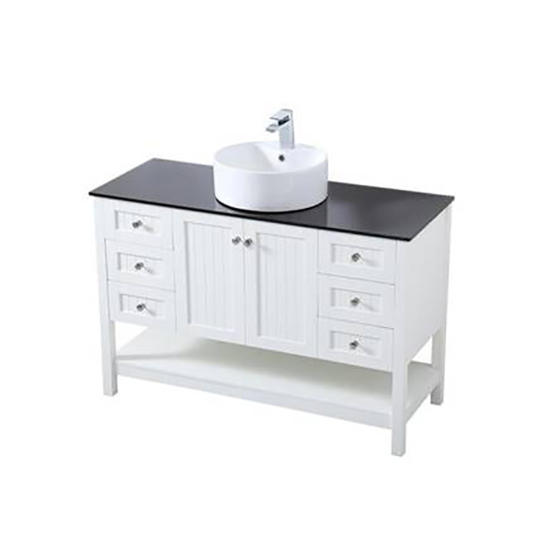 Marble Bathroom Vanity With Cuntertop Sink Solid Wood +MDF 48 Inch